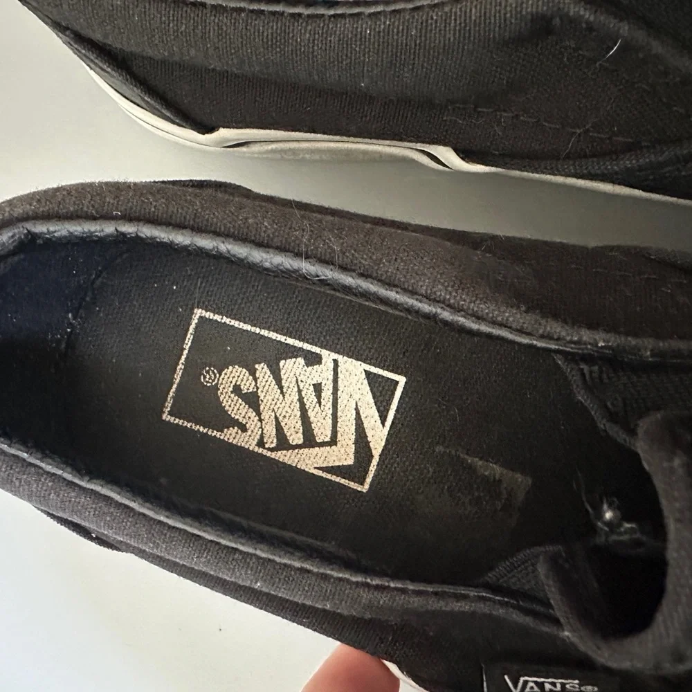 Vans Black and Gray Checkered Slip-Ons - Picture 4 of 5